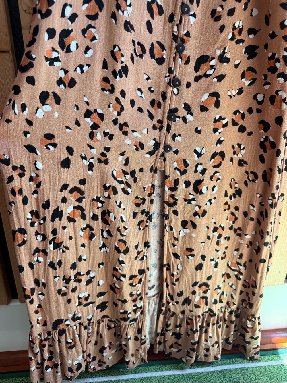 saltwater LUXE Tan Leopard-Print Maxi Dress - Picture 5 of 5